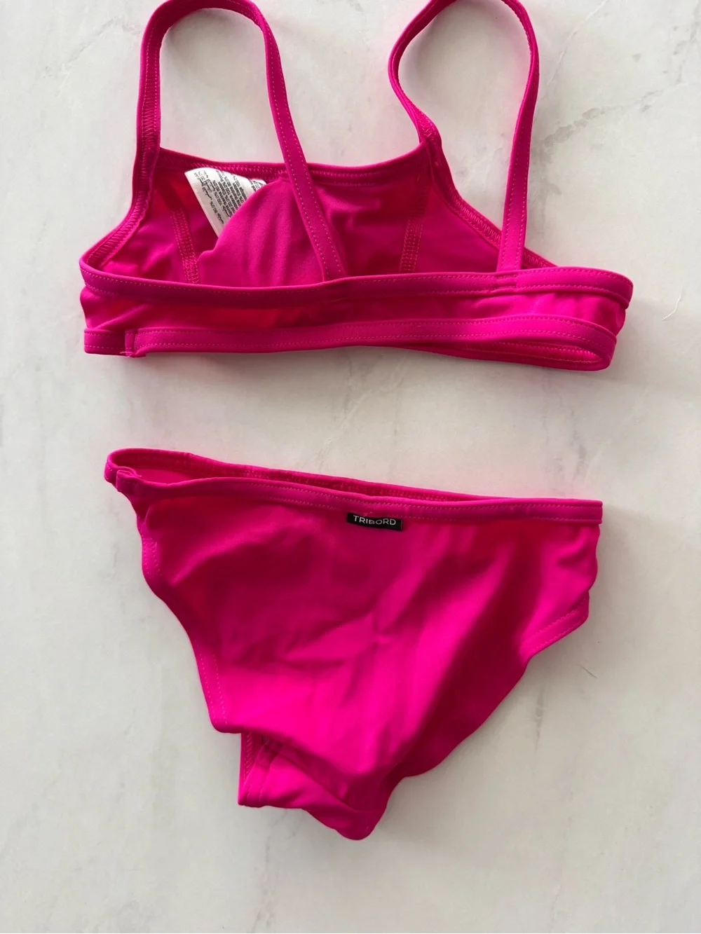 DECATHLON Solid purple Bikini Set 2pc Kids girls Size 4 Regular Strap Bikini Top